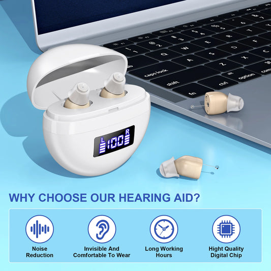 K And F Coptee Mini In Ear Hearing Amplifier Rechargeable
