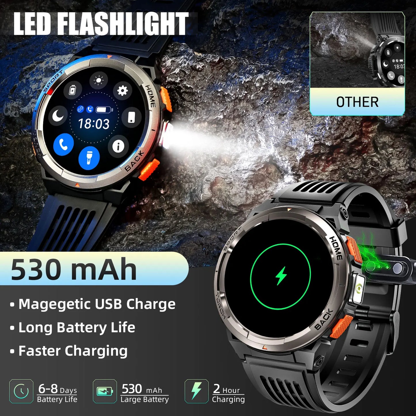Eigiais Ke5 Smartwatch Waterproof Sports Watch