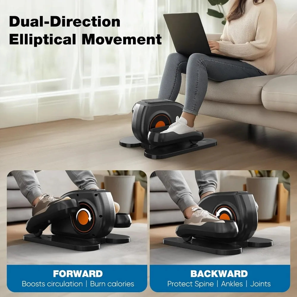 OLIXIS Under Desk Elliptical Machine Quiet Mini Pedal Exerciser