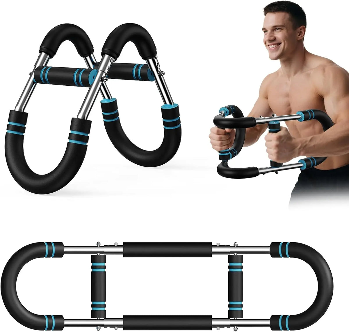 U Shape Arm Trainer Power Twister Bar for Strength Training