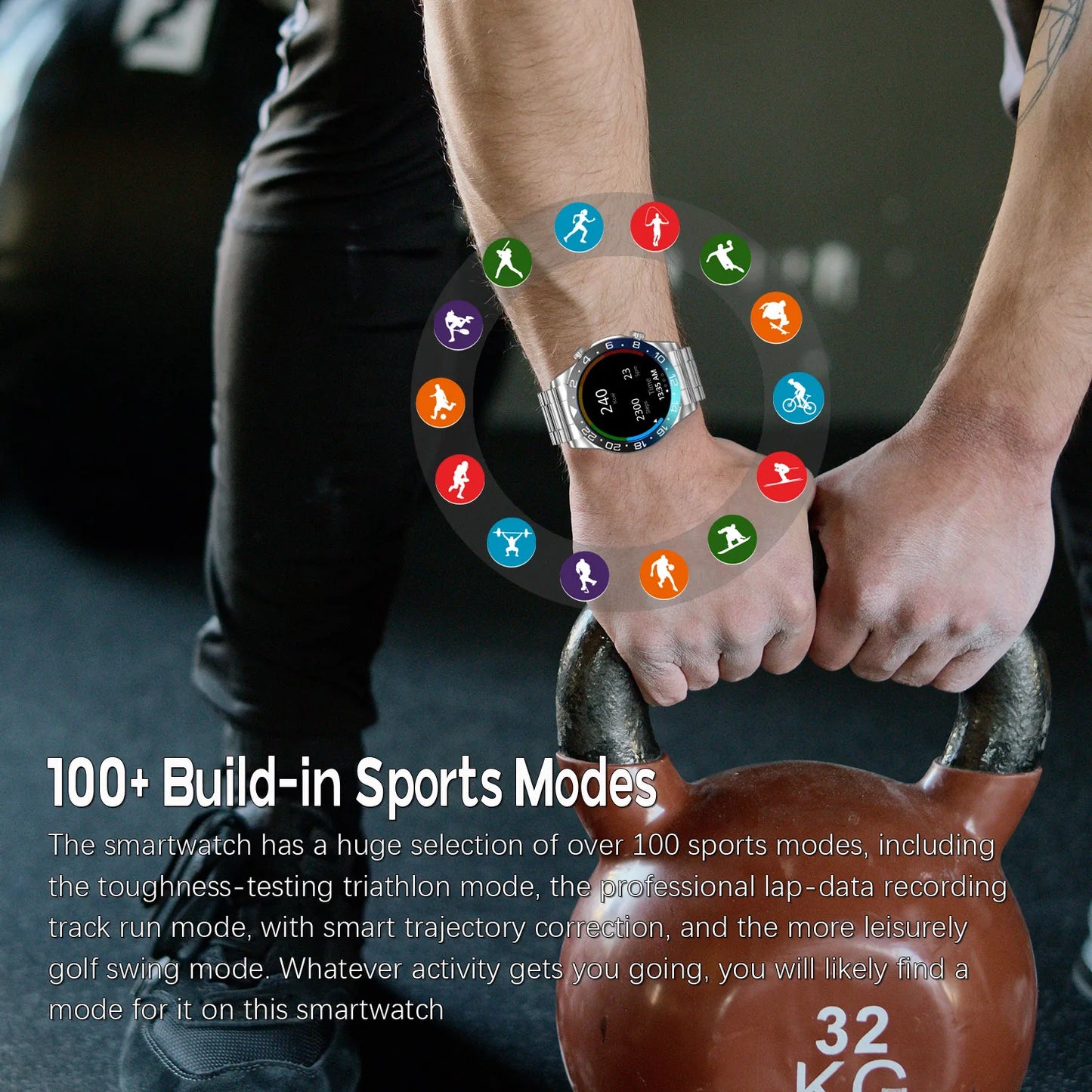 Smart Watch Men AMOLED Bluetooth Call Fitness Tracker