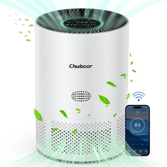 Chuboor Air Purifier H13 True HEPA Cleans Smoke Dust Pollen