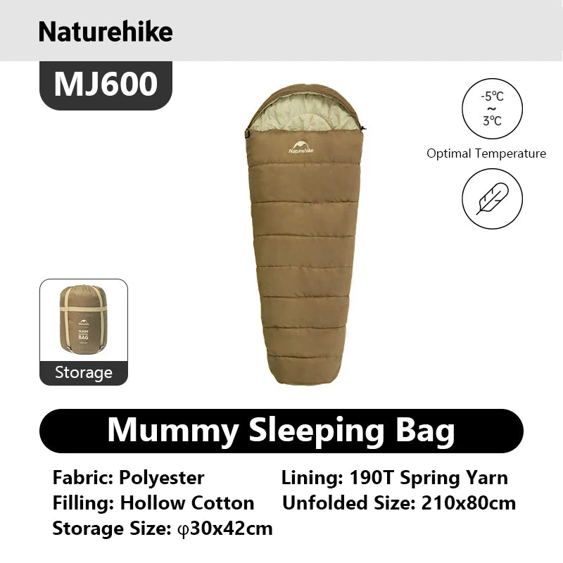 Naturehike Adult Mummy Sleeping Bag For Winter Camping