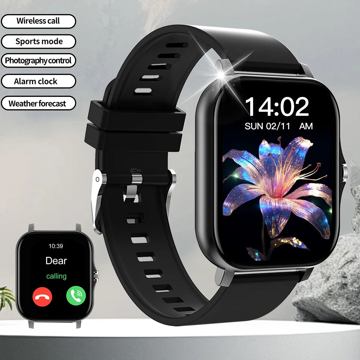 Odelettevcy Smart Watch With Bluetooth Call And Fitness Tracker