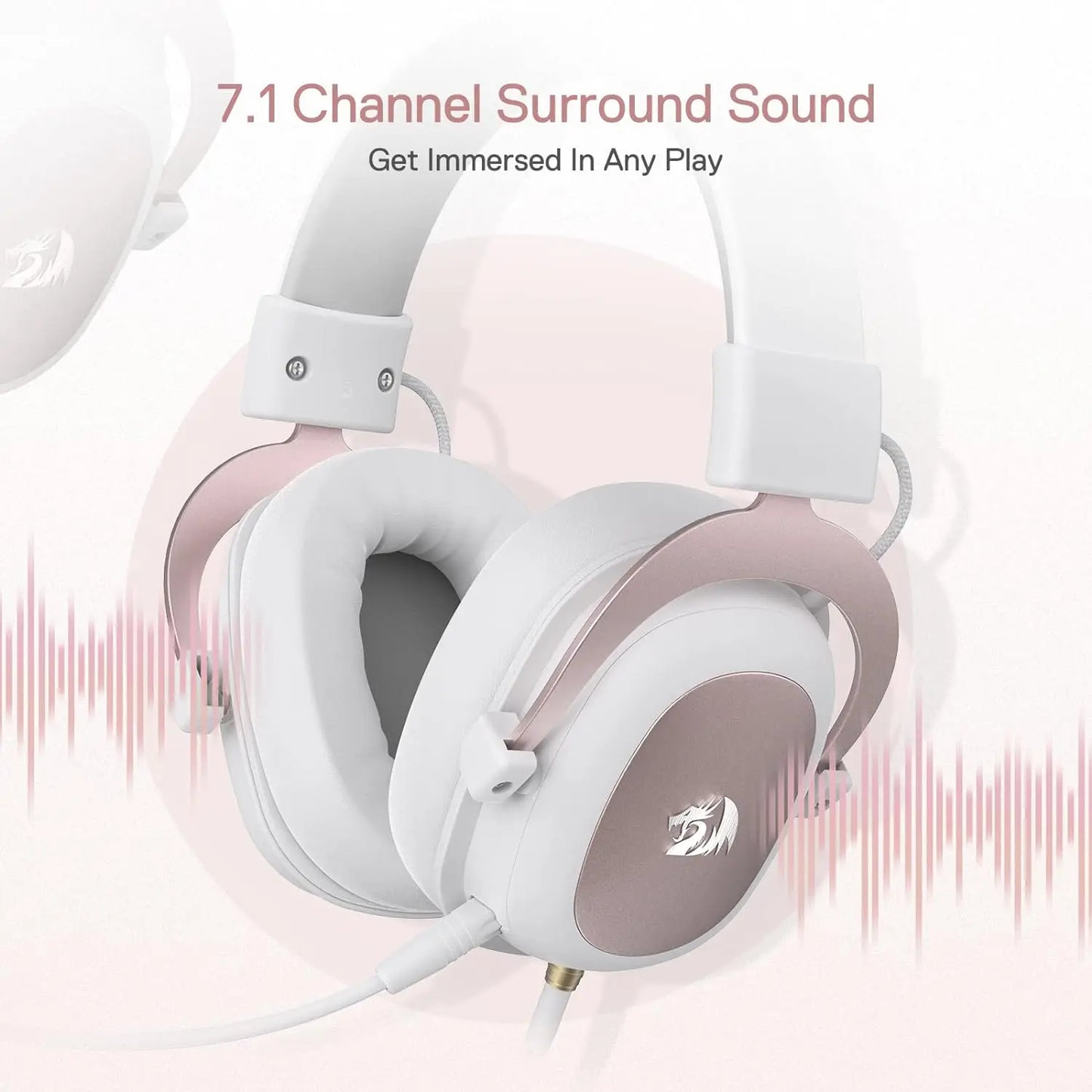 Redragon Wired Gaming Headset 7.1 Surround Sound Memory Foam Pads