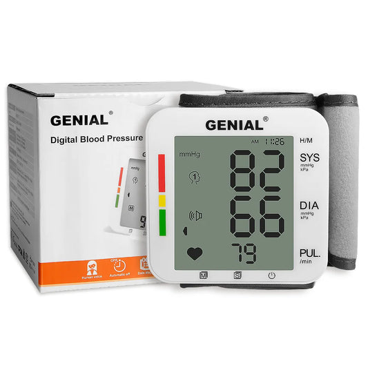 Genial Wrist Blood Pressure Monitor Featuring Digital Display And Memory
