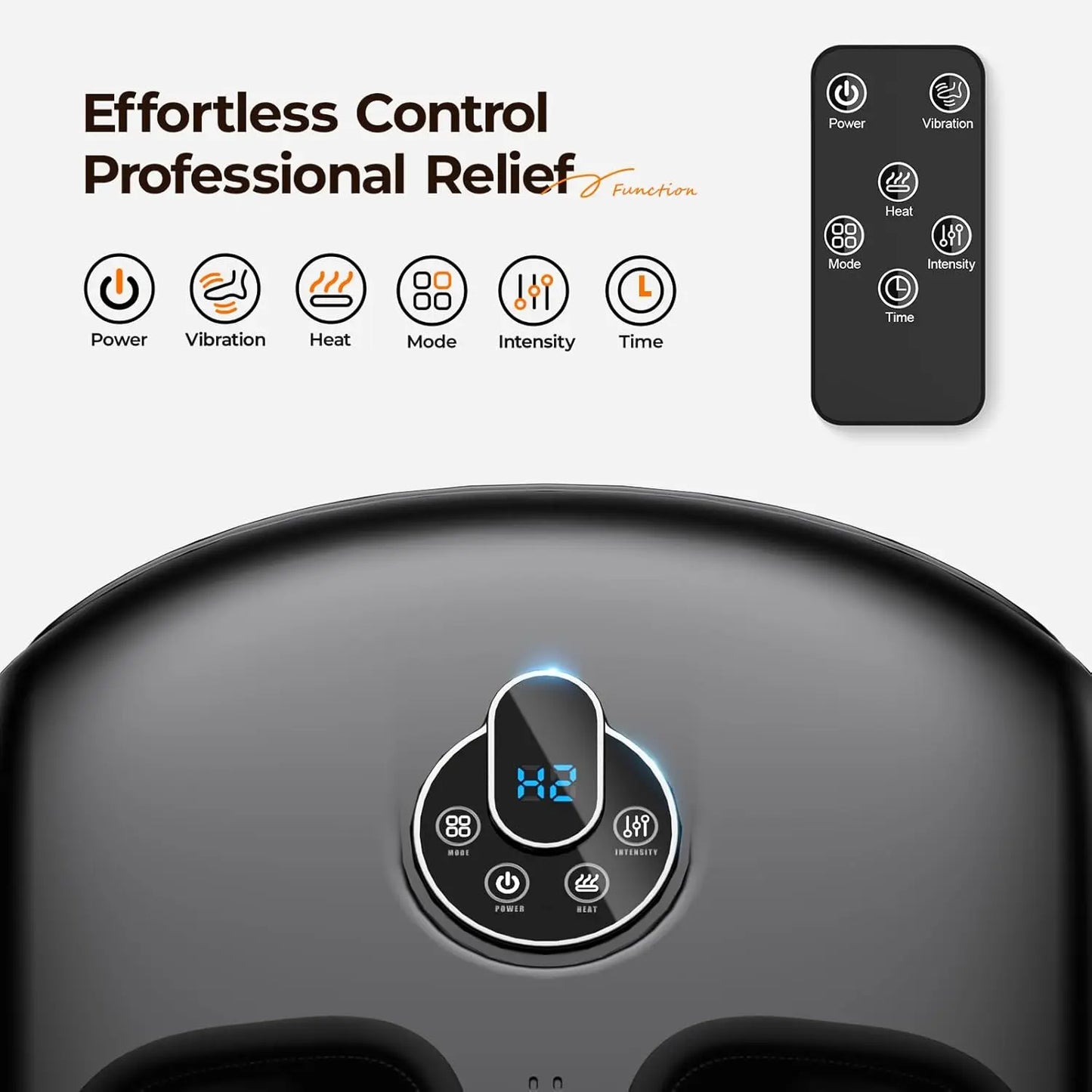 Htm Electric Shiatsu Foot Massager With Heat And Vibration Therapy