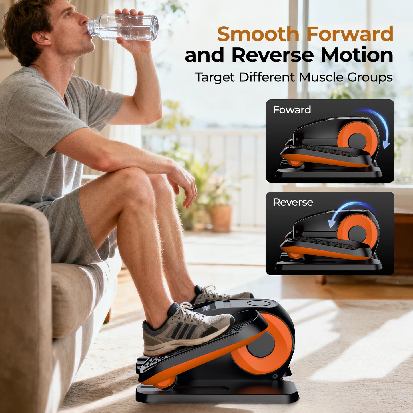 Under Desk Elliptical Machine With Remote Control