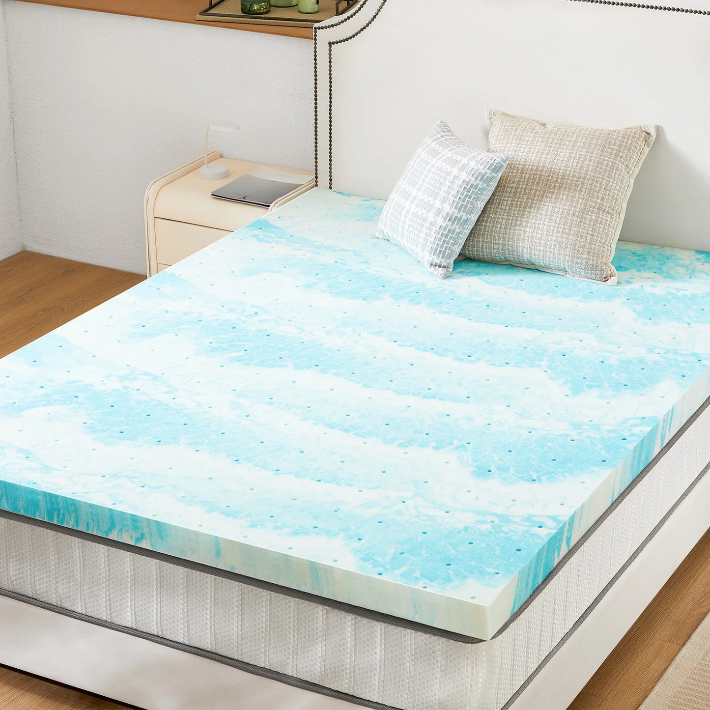 JHK 3 Inch Gel Memory Foam Mattress Topper