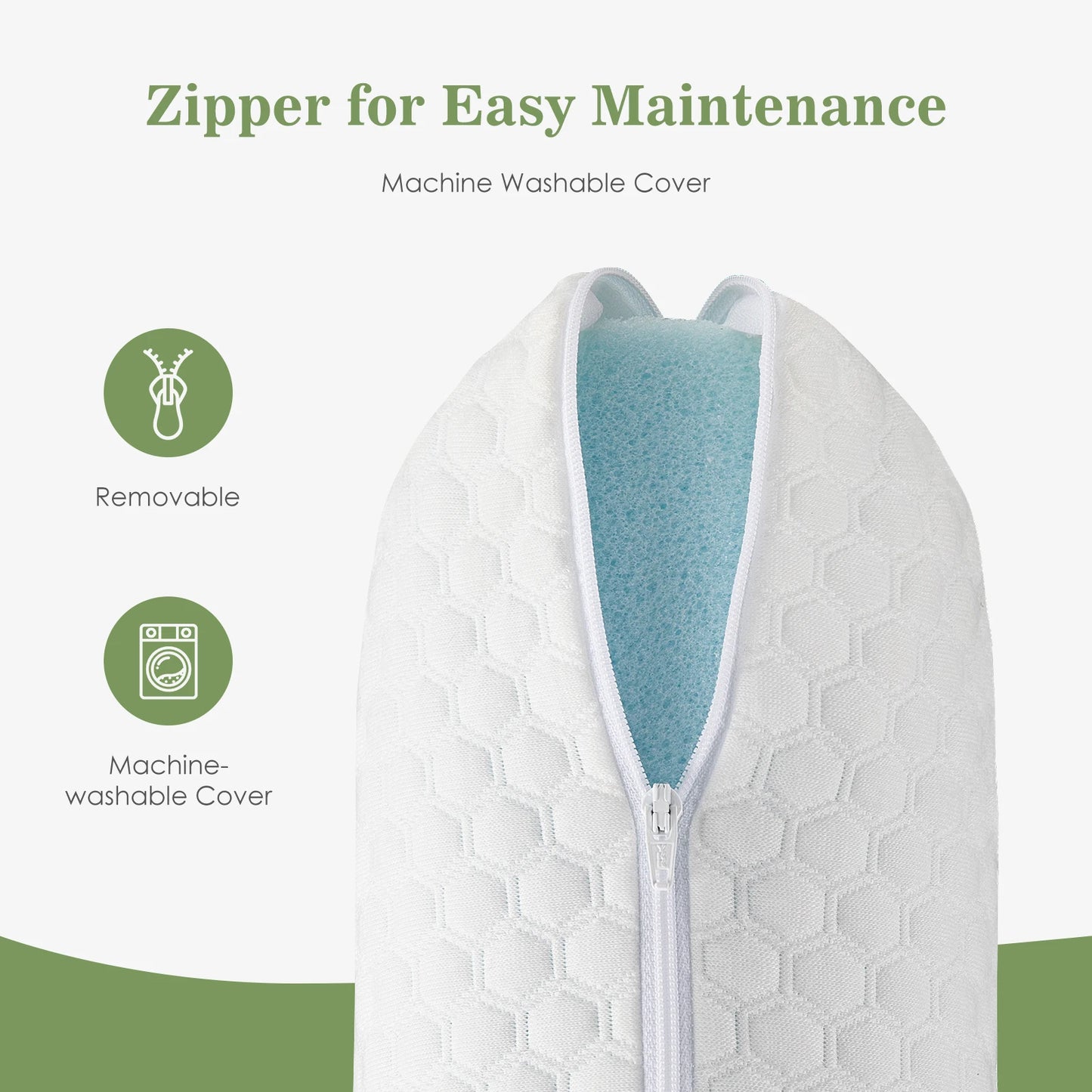 Jhk 2 Pieces Memory Foam Cooling Bed Pillows