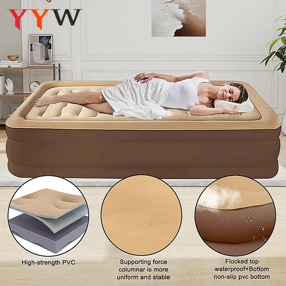 Portable Inflatable Mattress Air Bed For Camping And Indoor Use