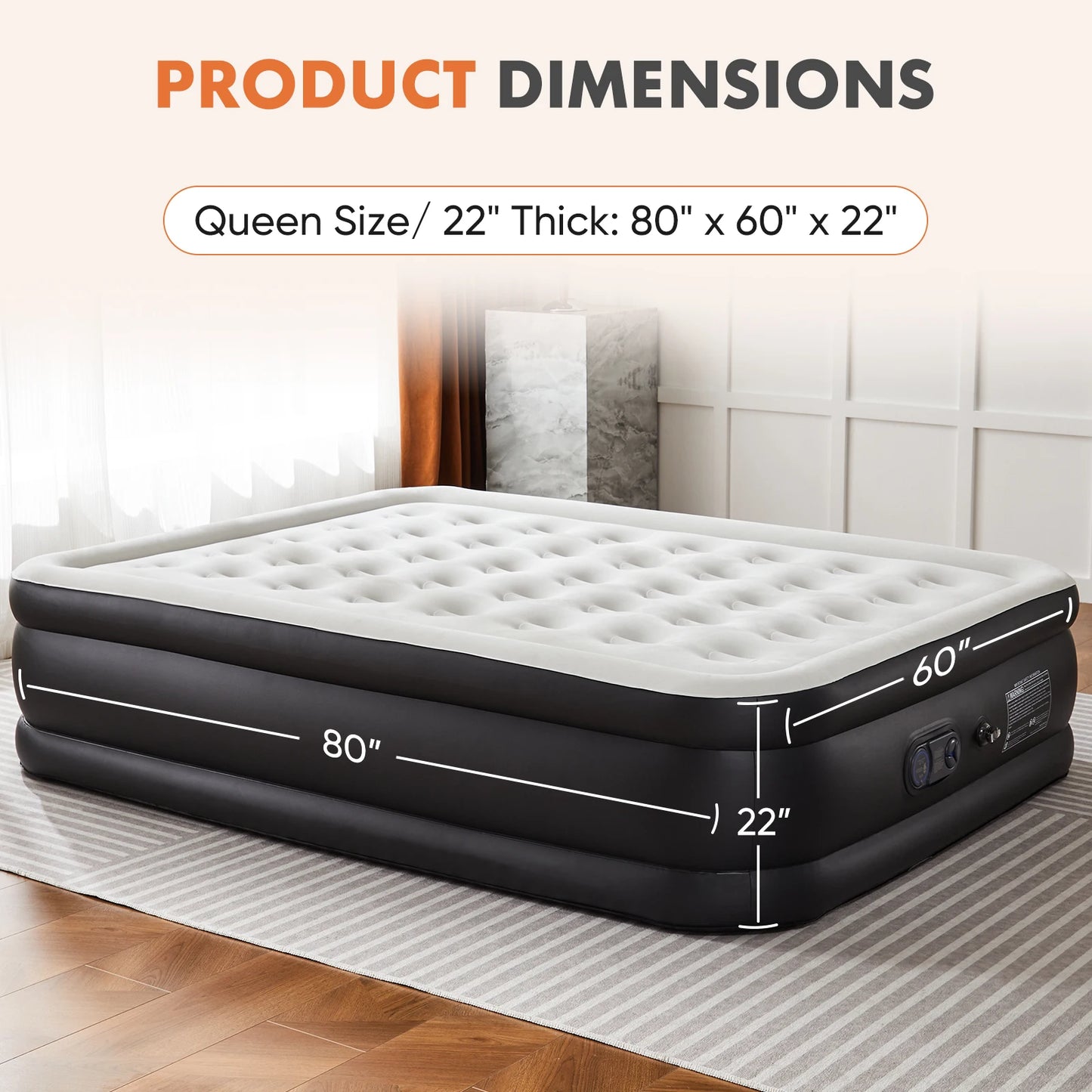 Mcq Self Inflating Air Mattress With Built In Pump