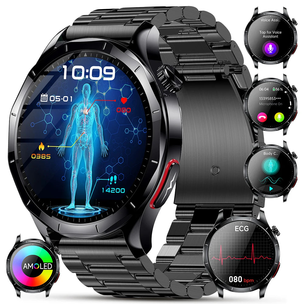Marsyu ECG PPG Health Monitoring Smartwatch With Blood Pressure Tracking