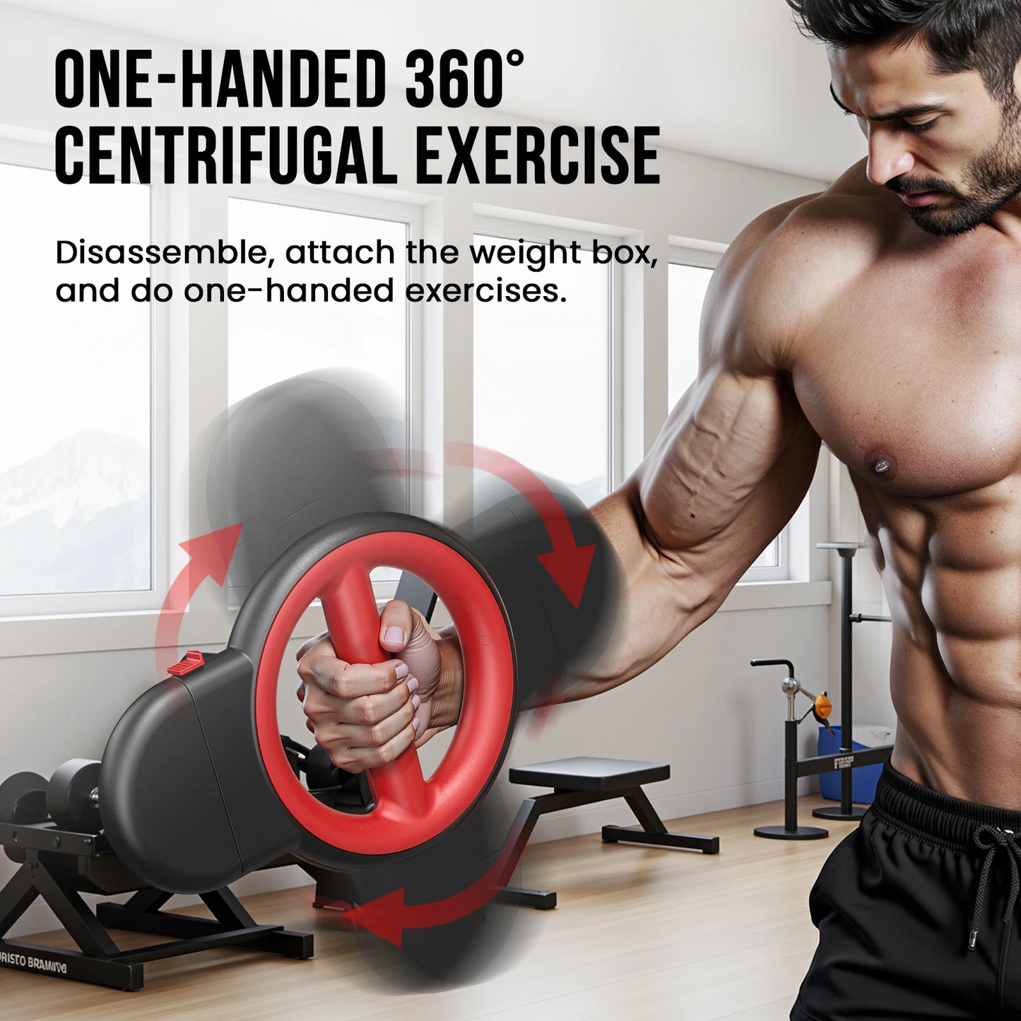 AKLUER 3 In 1 Arm Rotator Burn Machine For Upper Body Training