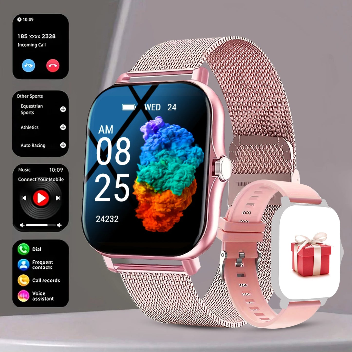 Odelettevcy Smart Watch With Bluetooth Call And Fitness Tracker