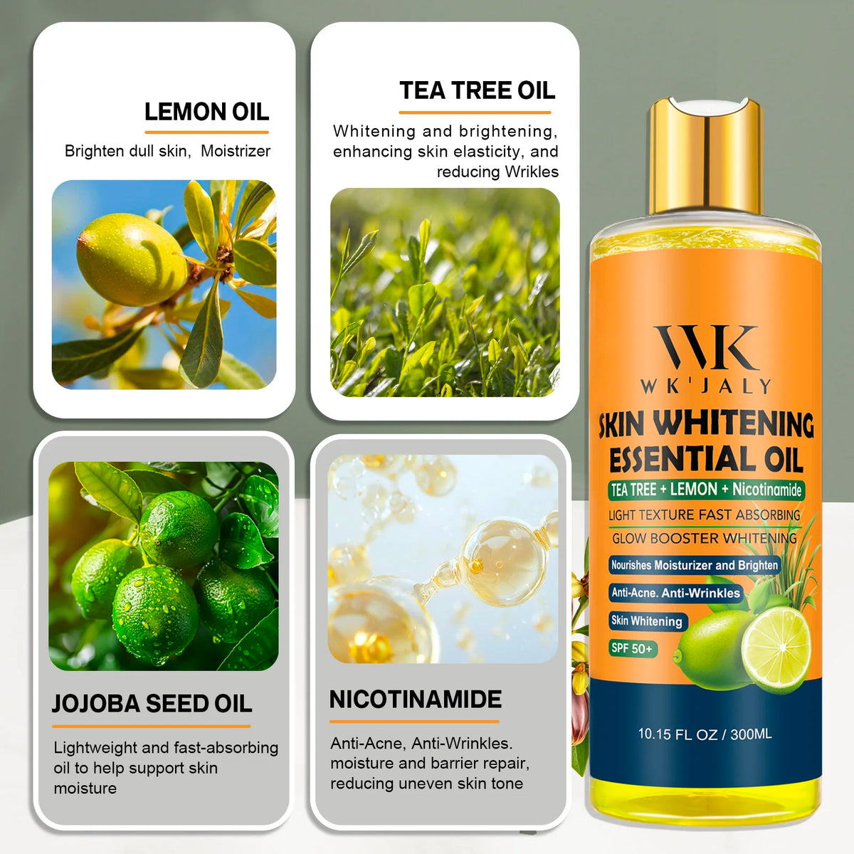 WK Jaly Moisturizing Brightening Body Oil For Smooth Radiant Skin