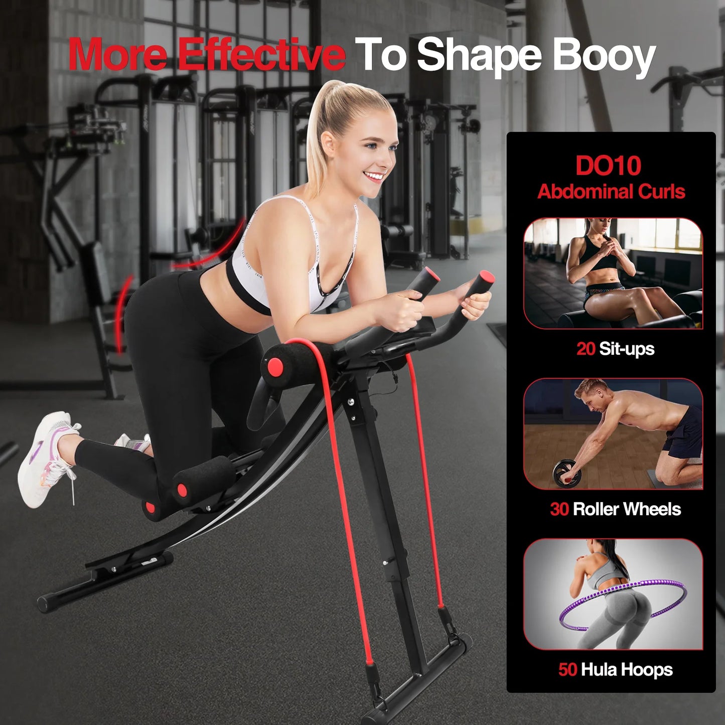 Gikpal Foldable Ab Machine With Lcd Display