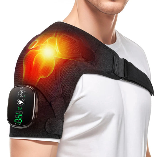 Pastsky Electric Shoulder Heating Pad With Vibration And Heat
