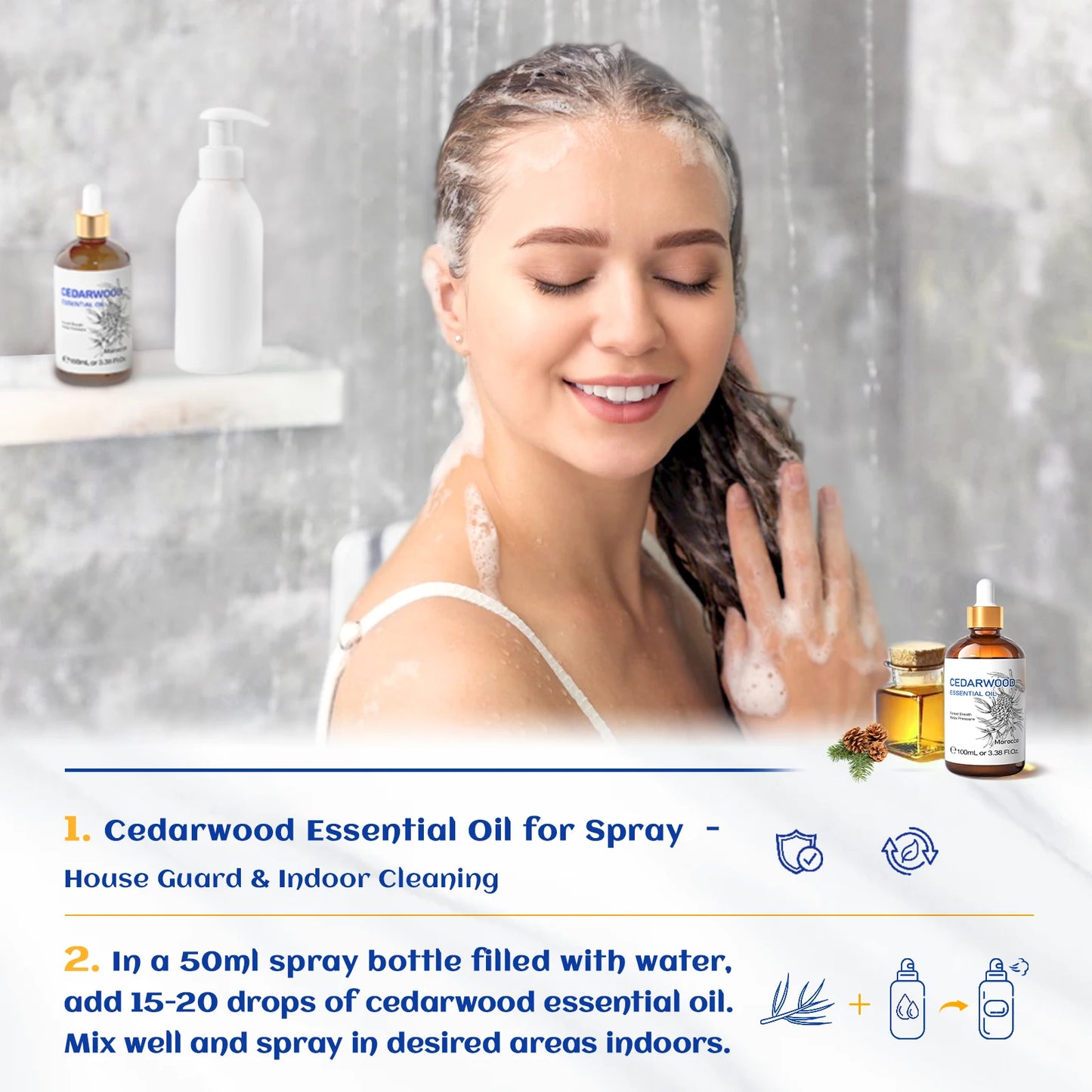Hiqili 100 Milliliter Cedarwood Pure Essential Oil