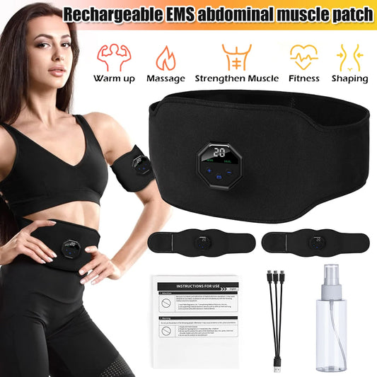 Rechargeable EMS Muscle Stimulator Fitness Belt by Brand