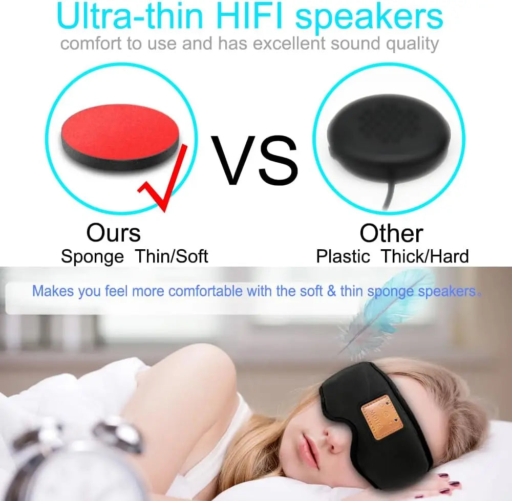 3D Bluetooth Sleep Mask With Built-in Wireless Speakers