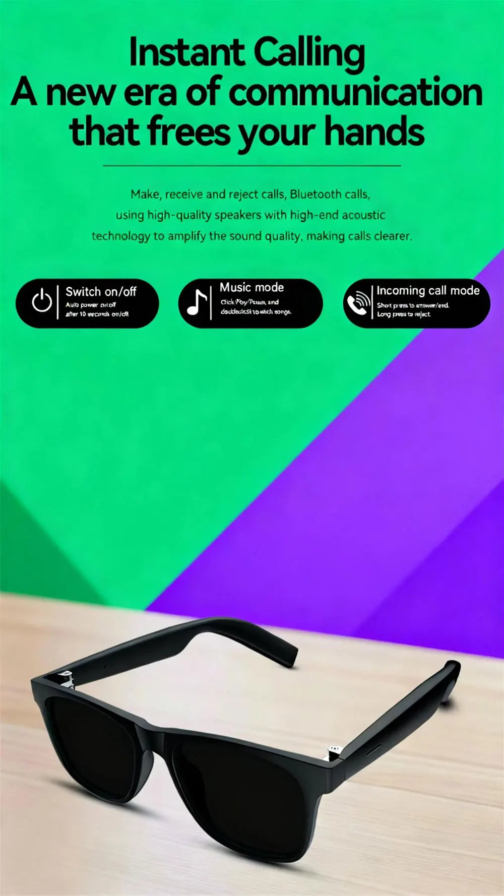 Chotog D11 Plus Smart Glasses With Touch Controls And Bluetooth Calls