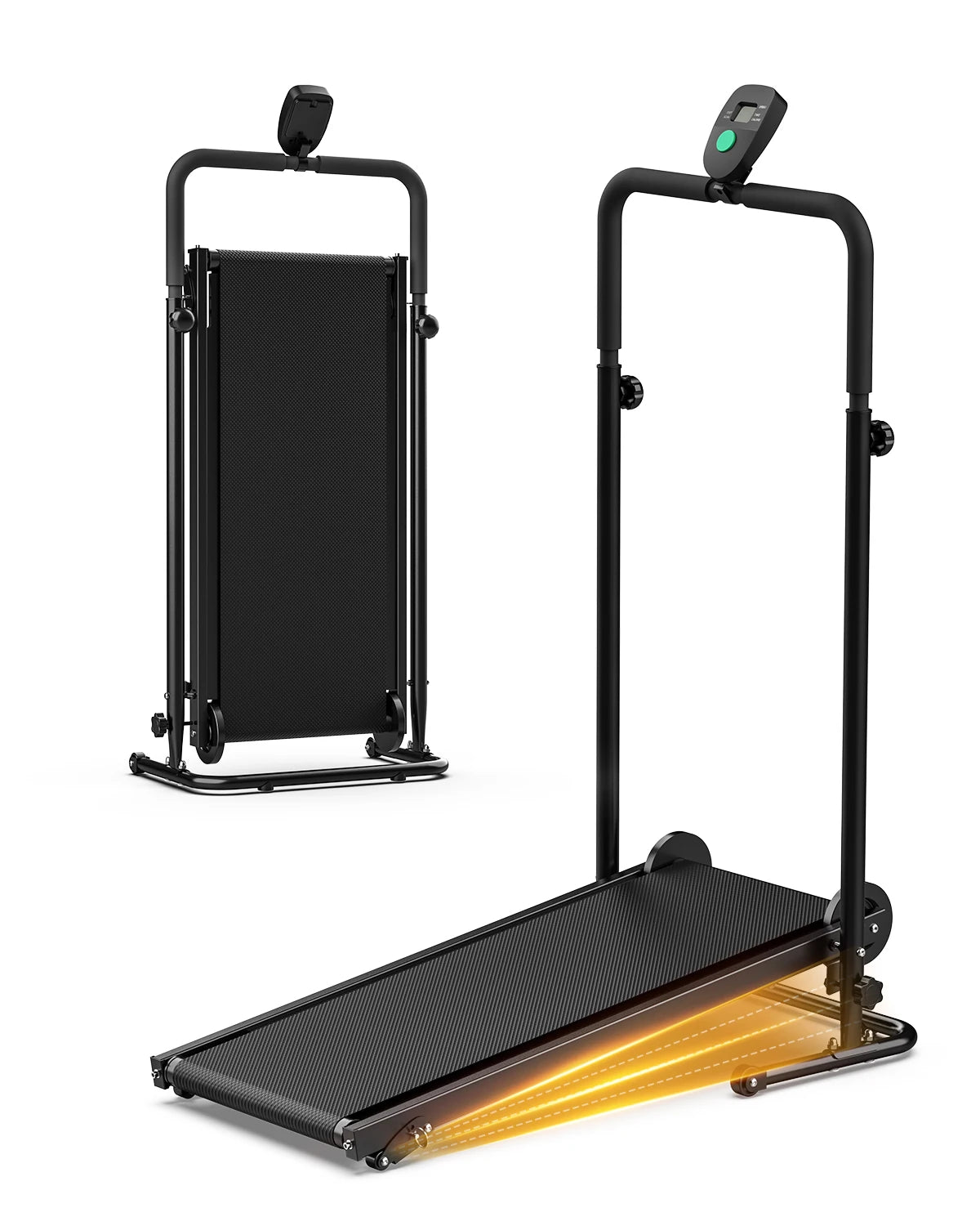 Akluer Mechanical Treadmill With Foldable Frame And Digital Console
