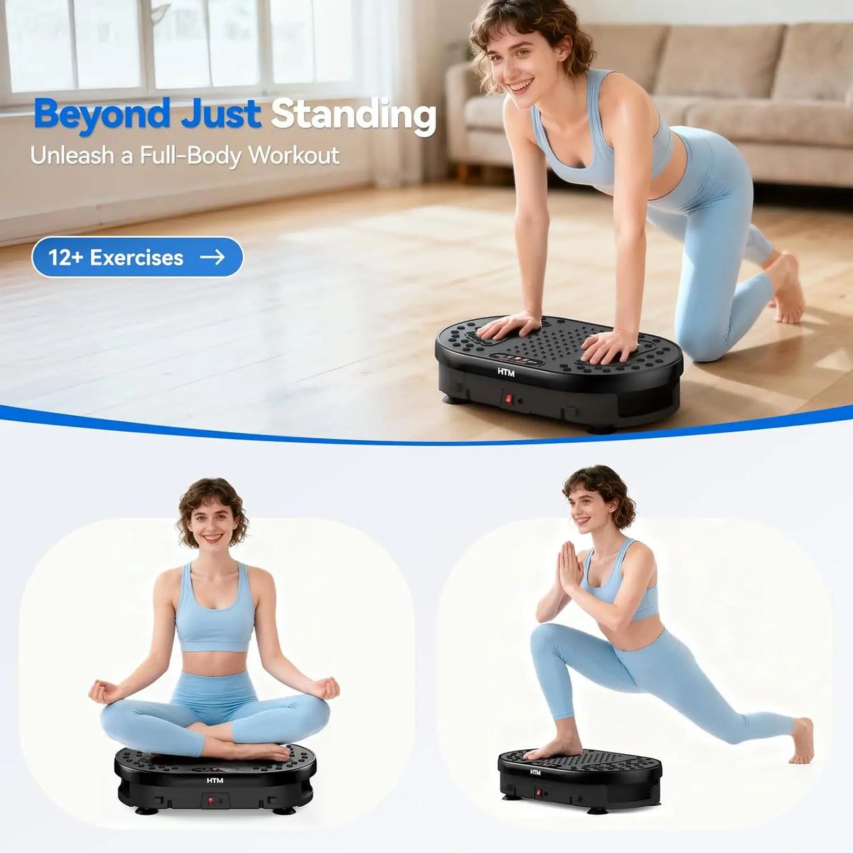 HTM Whole Body Vibration Plate Exercise Machine Fitness Platform