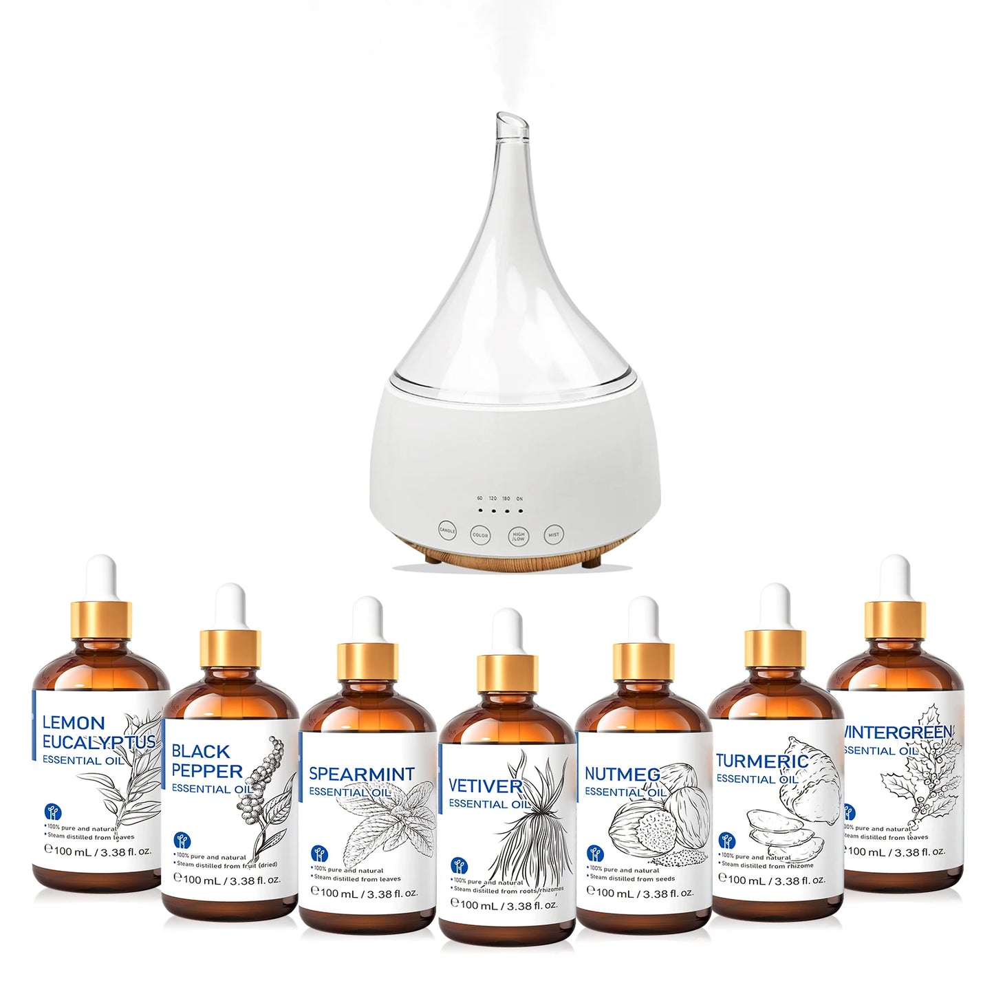 HIQILI 100ml Pure Essential Oil For Aromatherapy And Diffuser