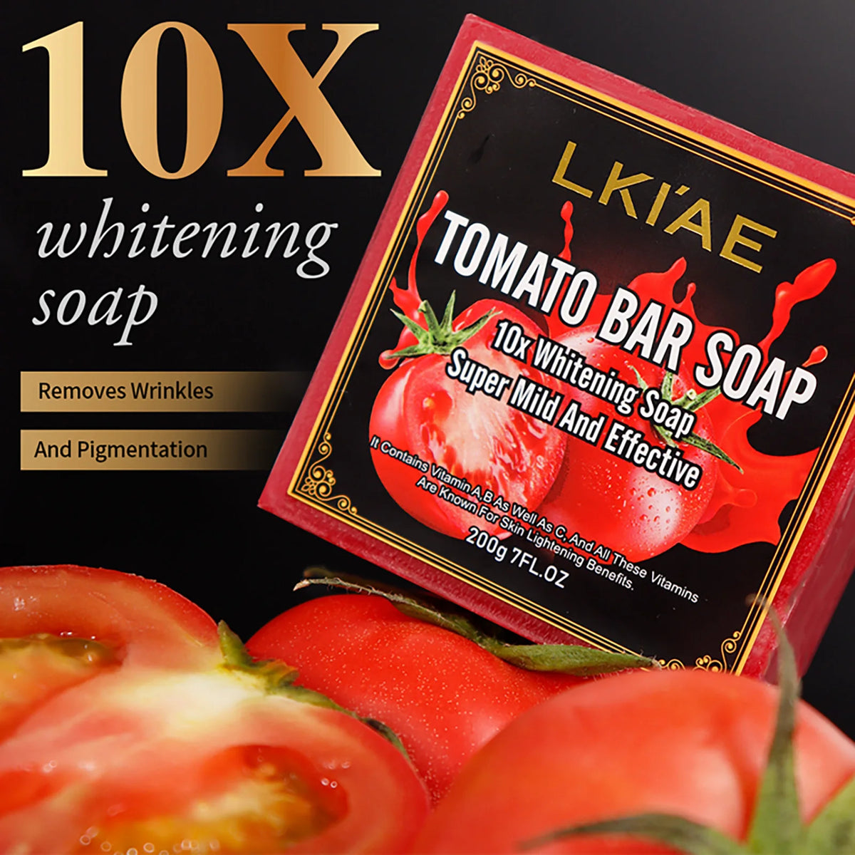 AILKE Natural Tomato Soap Bar for Cleansing and Smooth Skin