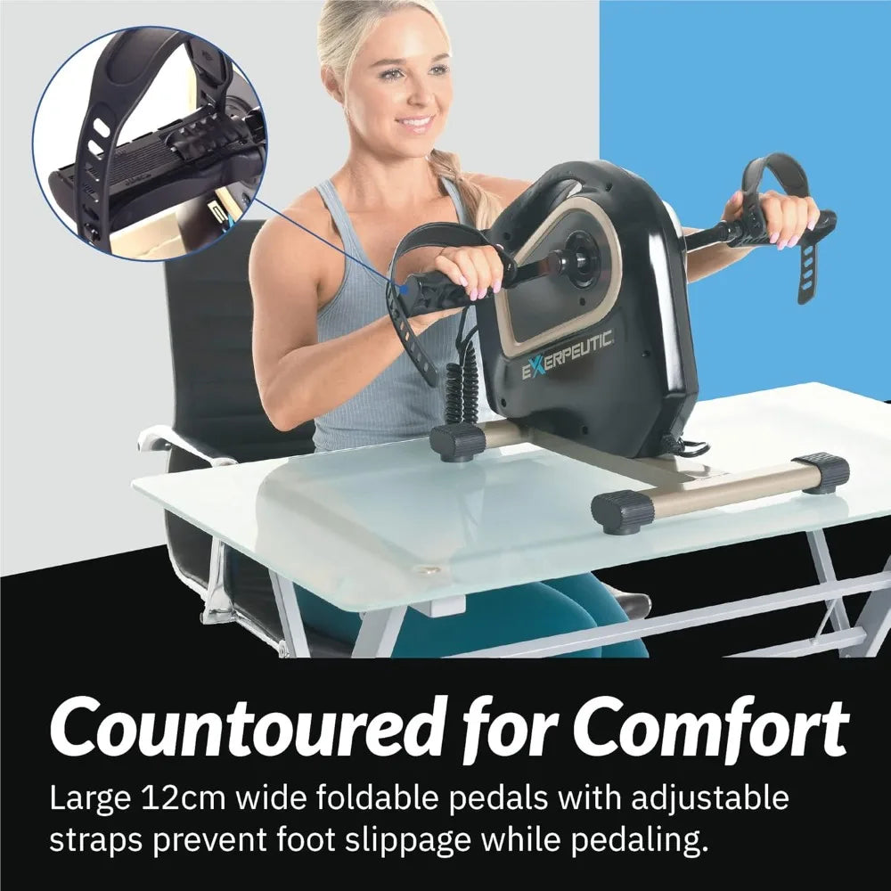 Exerpeutic Motorized Under Desk Exercise Bike 2000M for Legs