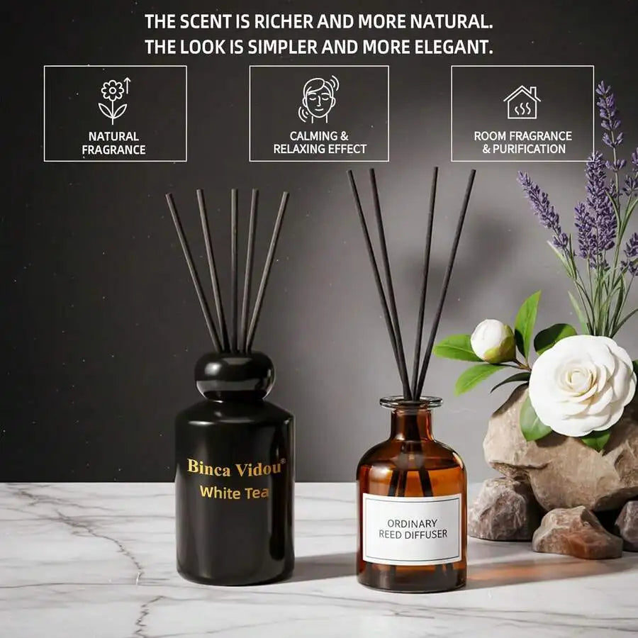 XMSJ Floral Scent Tea Reed Diffuser Set With Sticks Included