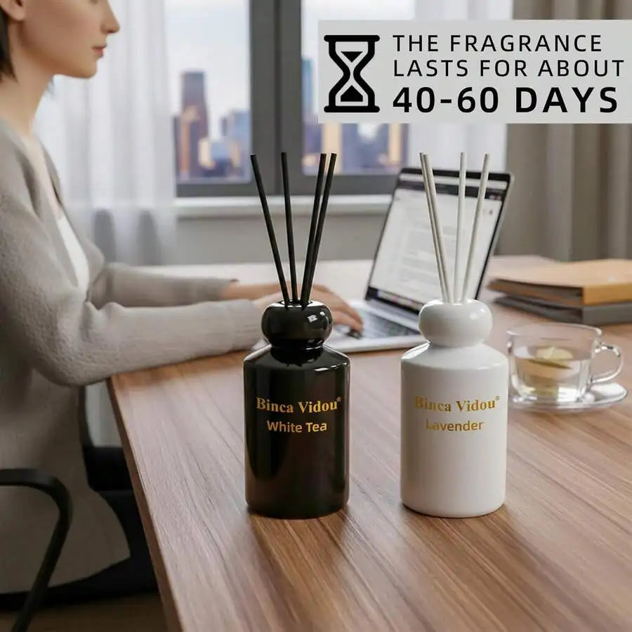 XMSJ Floral Scent Tea Reed Diffuser Set With Sticks Included