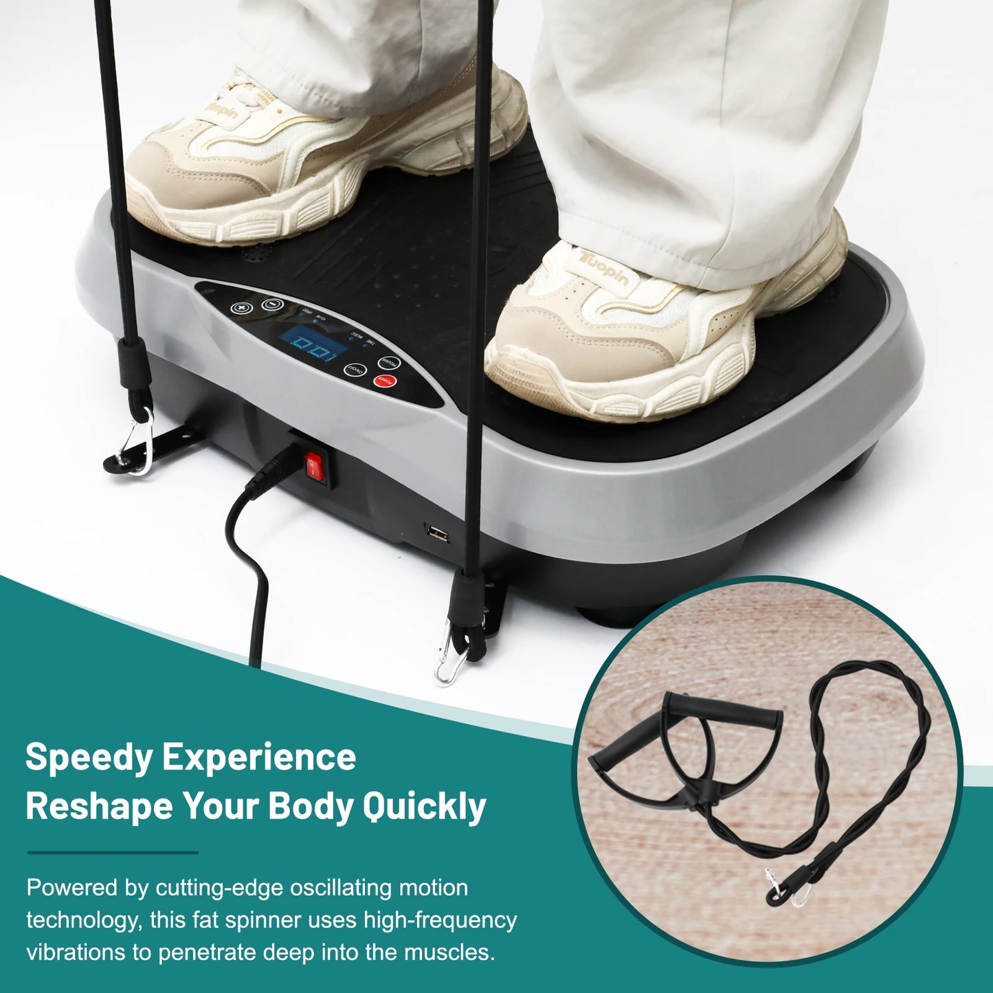 Electric Vibration Plate Exercise Machine For Home Whole Body Workout