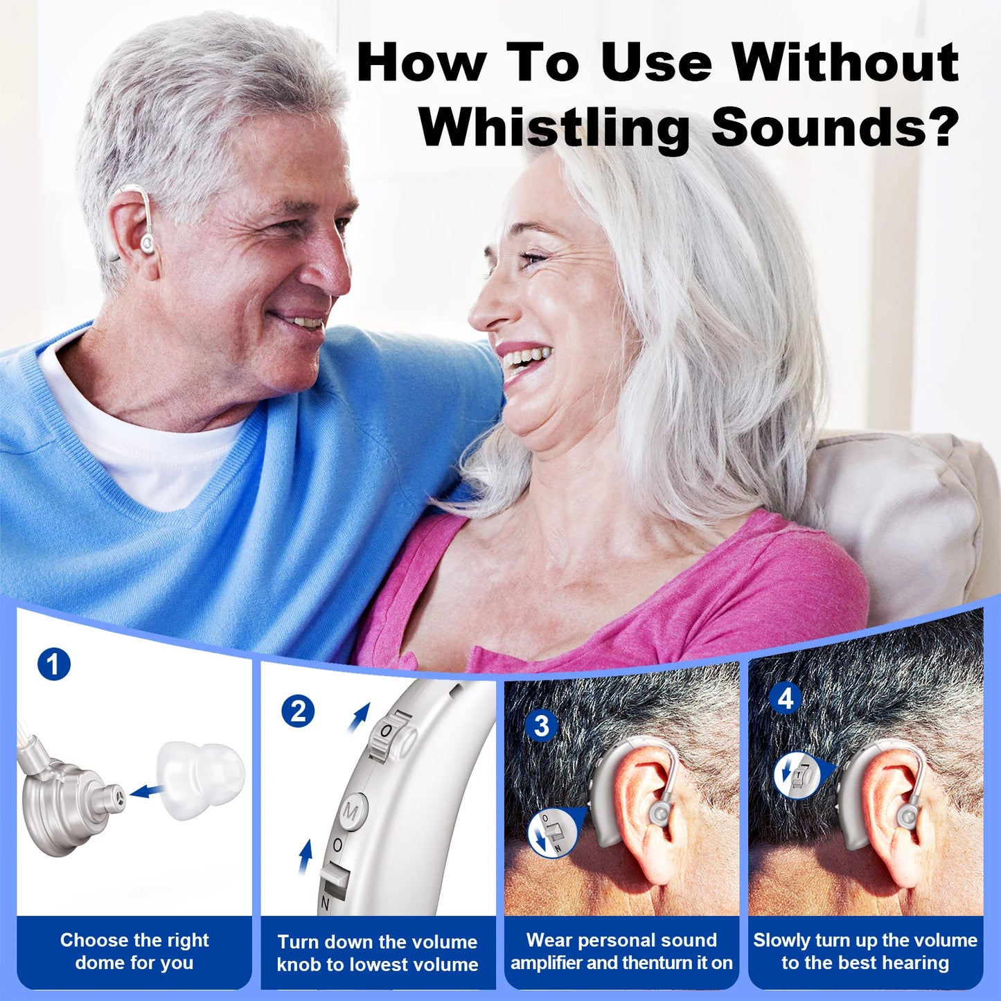 KFCOPTEE Rechargeable Invisible Hearing Aids Sound Amplifier For Deafness