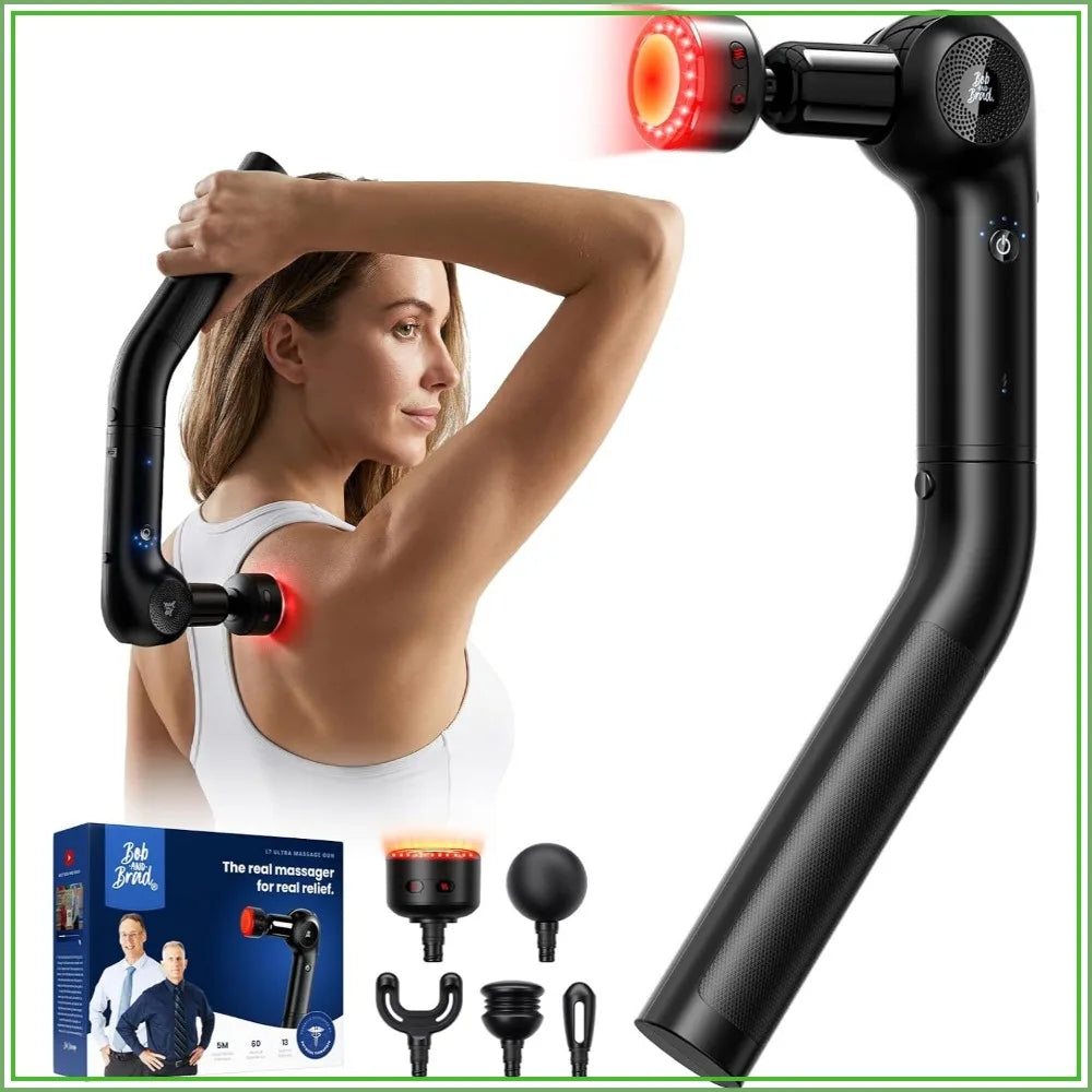 2in1 Massage Gun With Heat And Red Light Deep Tissue