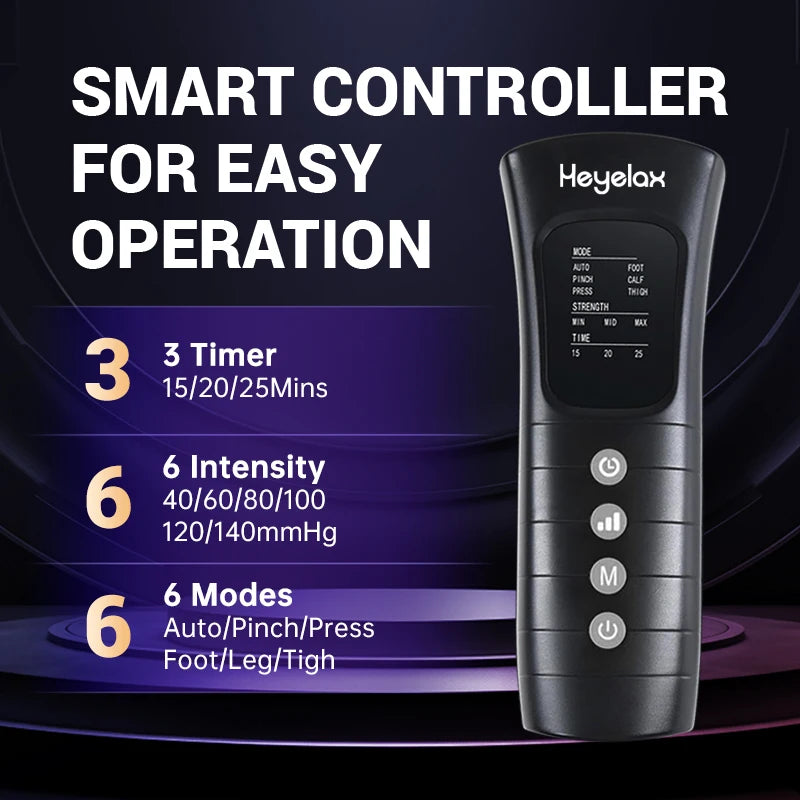 Heyelax Leg Compression Massager For Pain Relief Circulation Recovery Boots