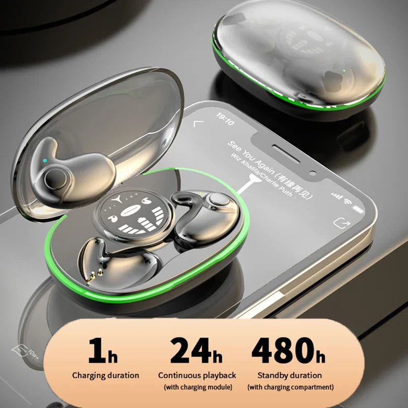 Shuke Invisible Sleep Earbuds Wireless Bluetooth 5.3 Waterproof