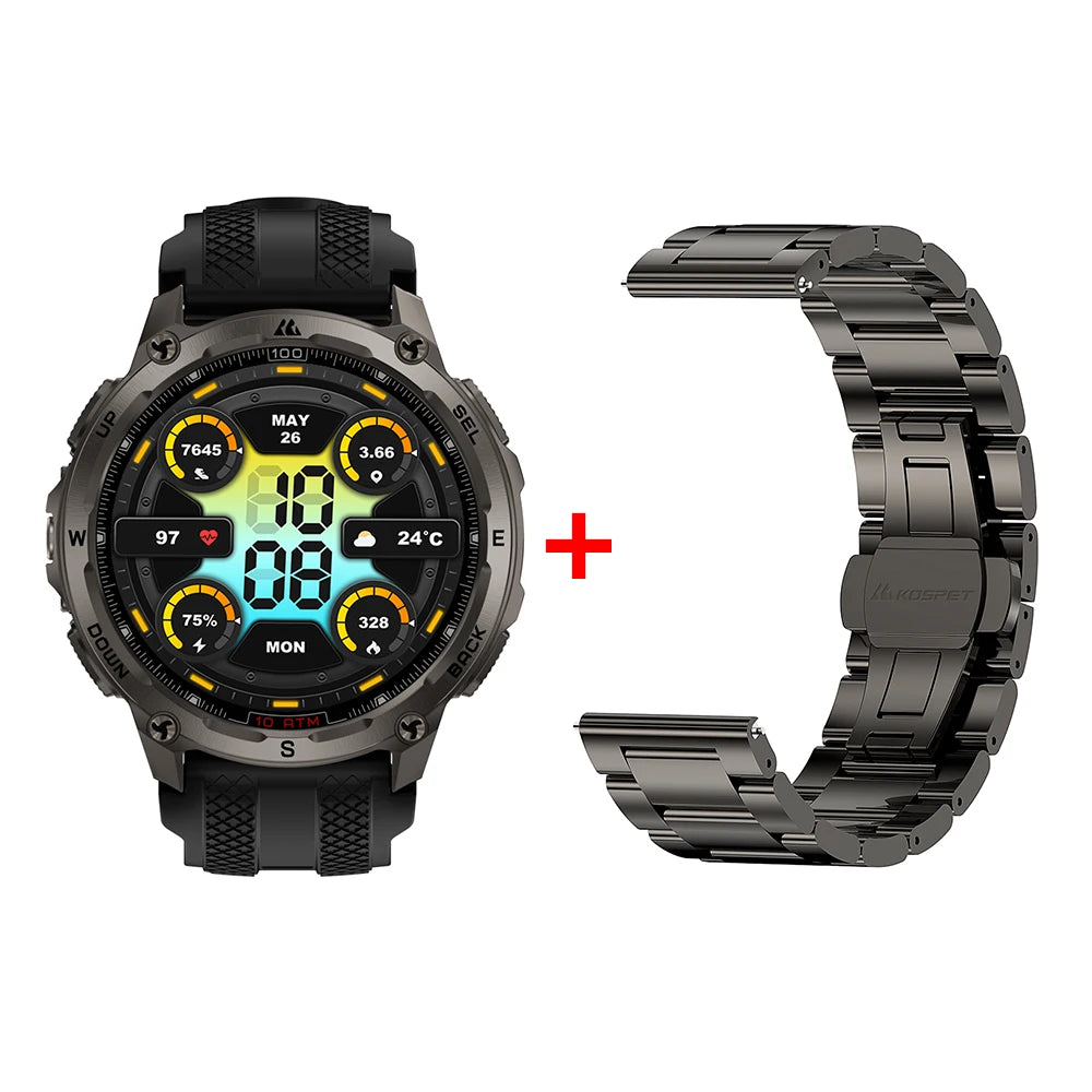 Kospet Tank T4 Smart Watch With 6Sat Gps And 10Atm Waterproof