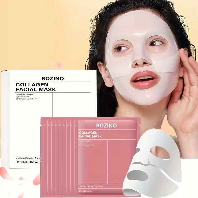 ROZINO Bio Collagen Facial Masks for Hydrating and Glowing Skin