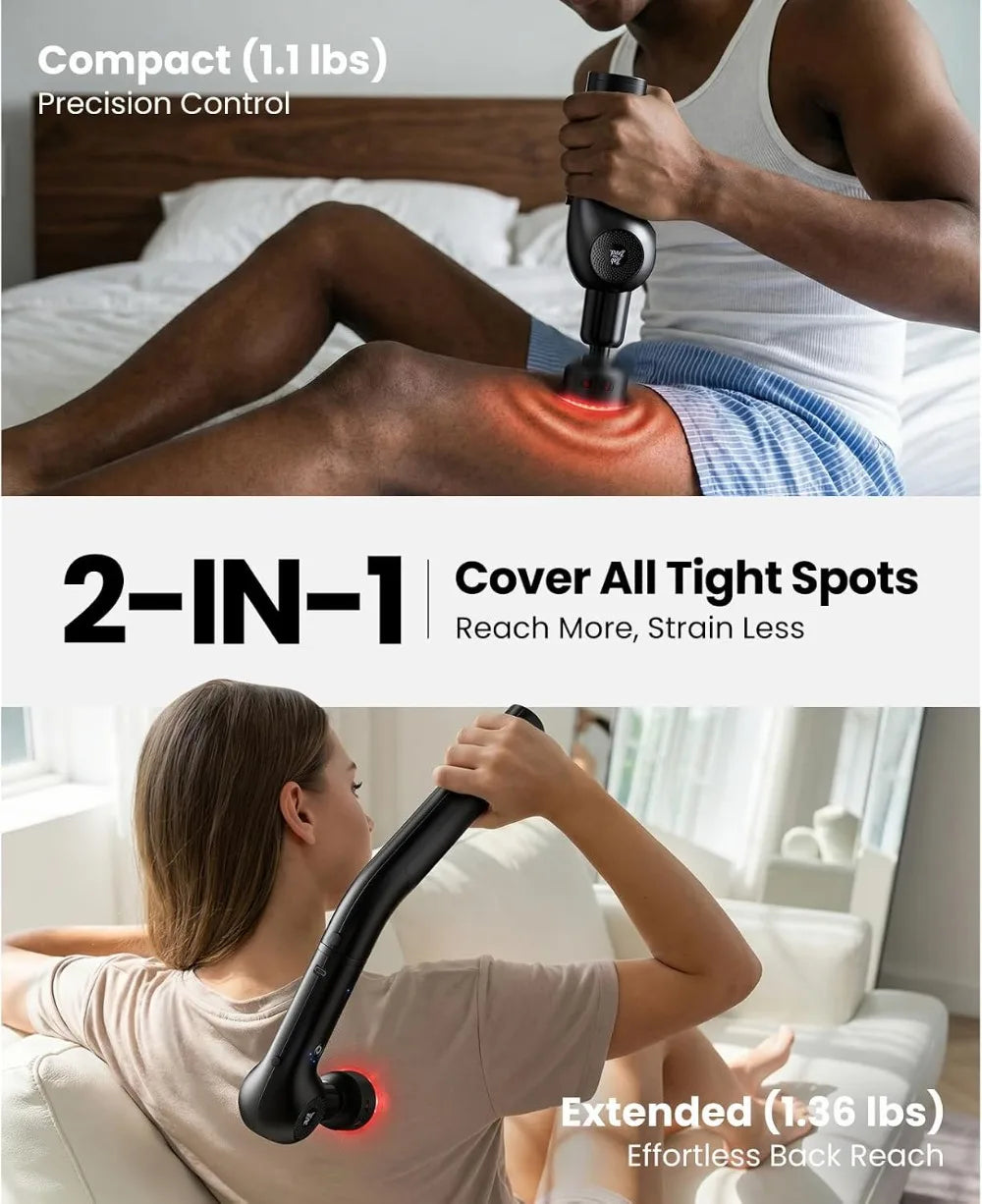 2in1 Massage Gun With Heat And Red Light Deep Tissue