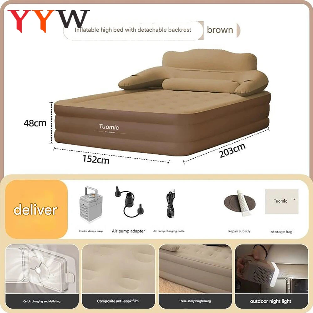 Portable Inflatable Mattress Air Bed For Camping And Indoor Use