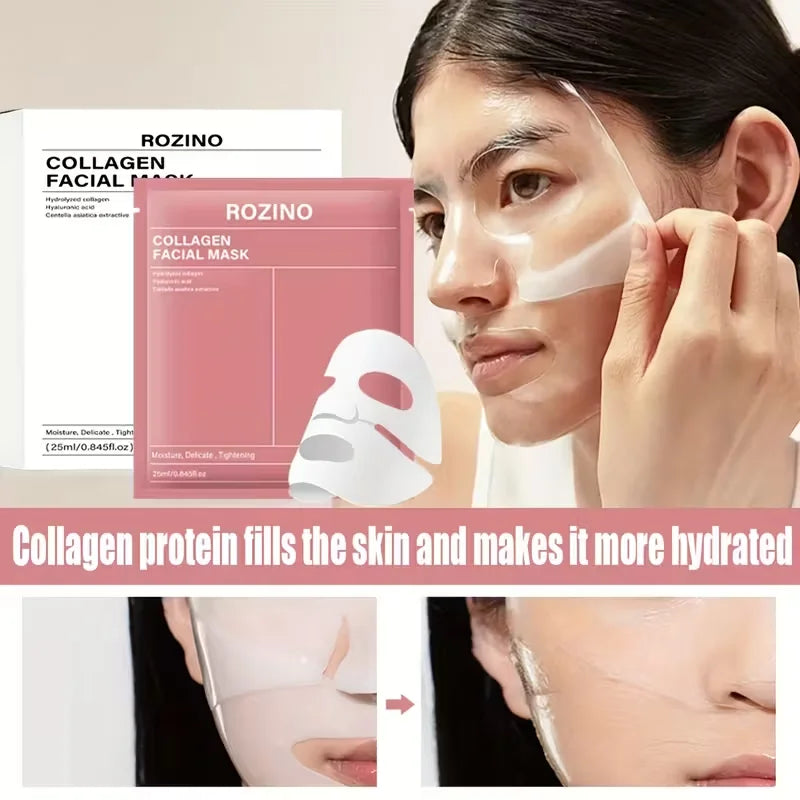 ROZINO Bio Collagen Facial Masks for Hydrating and Glowing Skin