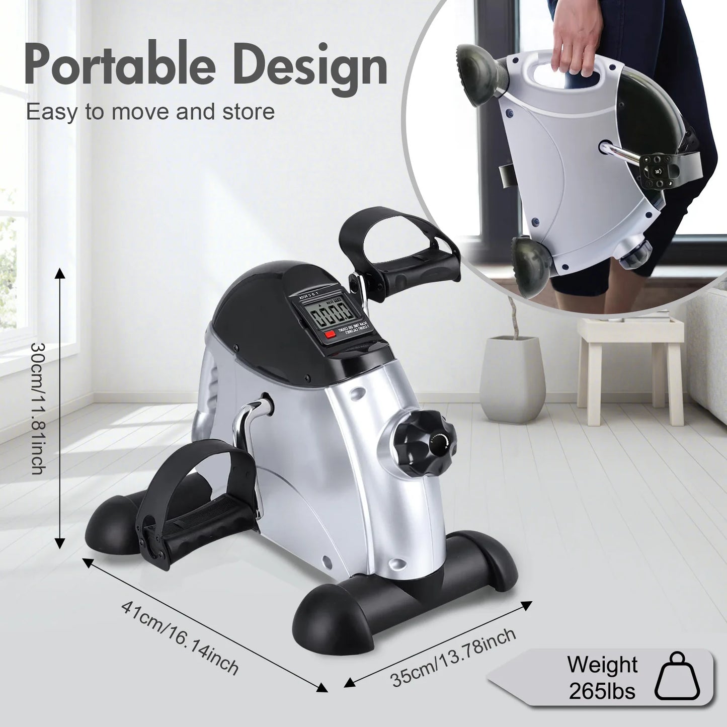 Mini Desk Pedal Exerciser Bike With Digital Display