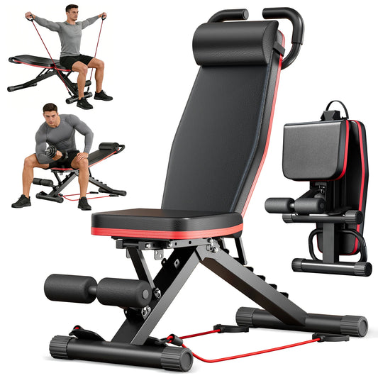 14-in-1 Foldable Adjustable Dumbbell Bench for Full Body Workouts