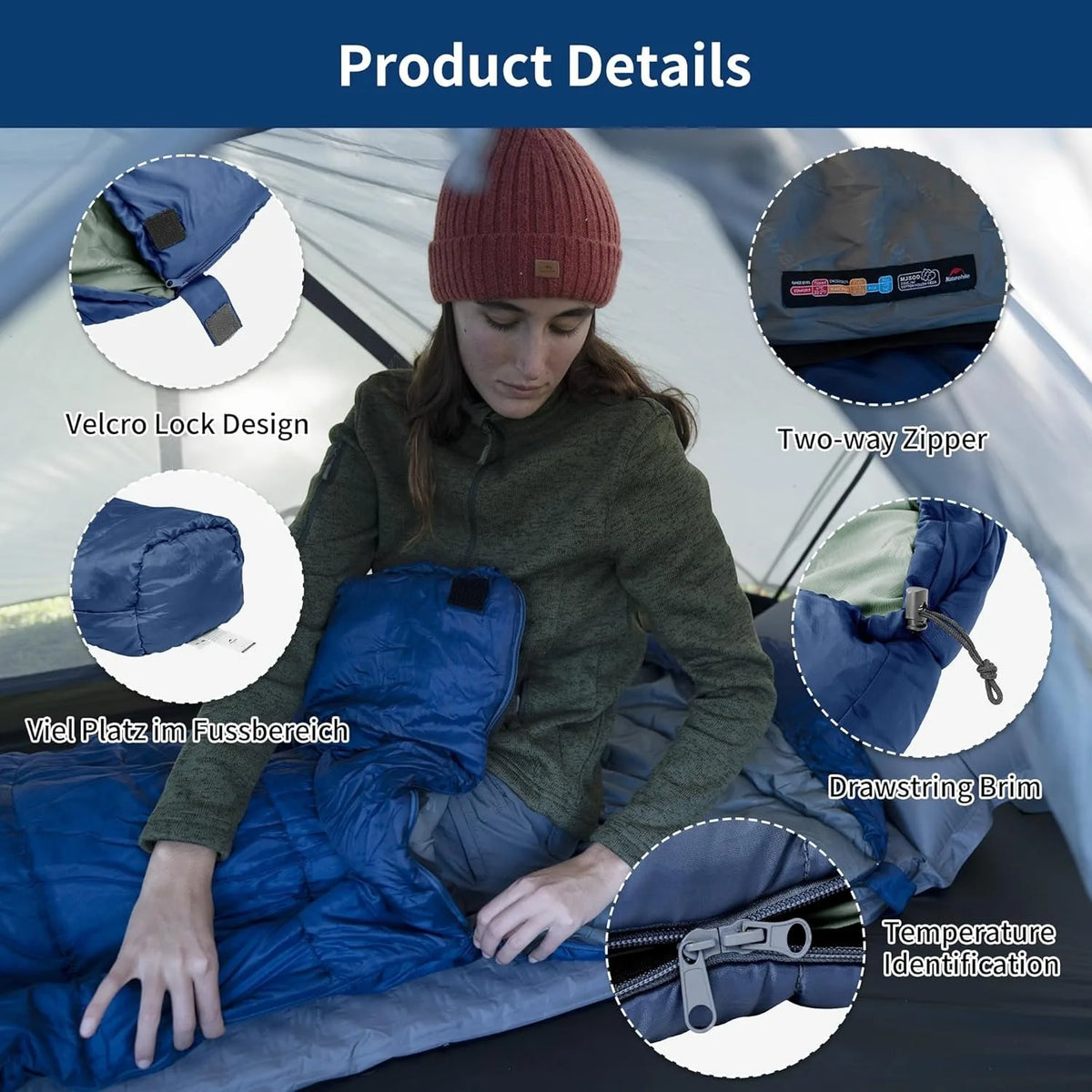 Naturehike Adult Mummy Sleeping Bag For Winter Camping