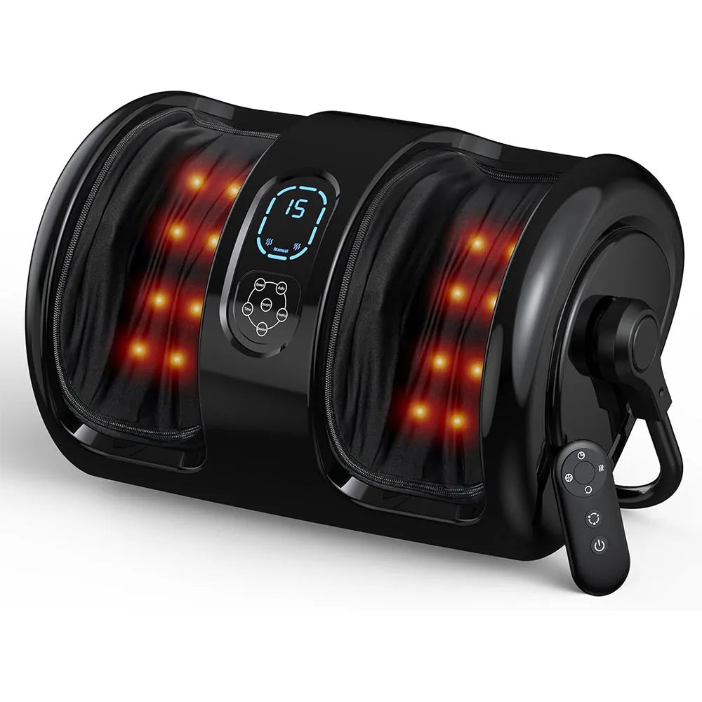 HTM Electric Foot Calf Massager Shiatsu Deep Tissue Heating Machine