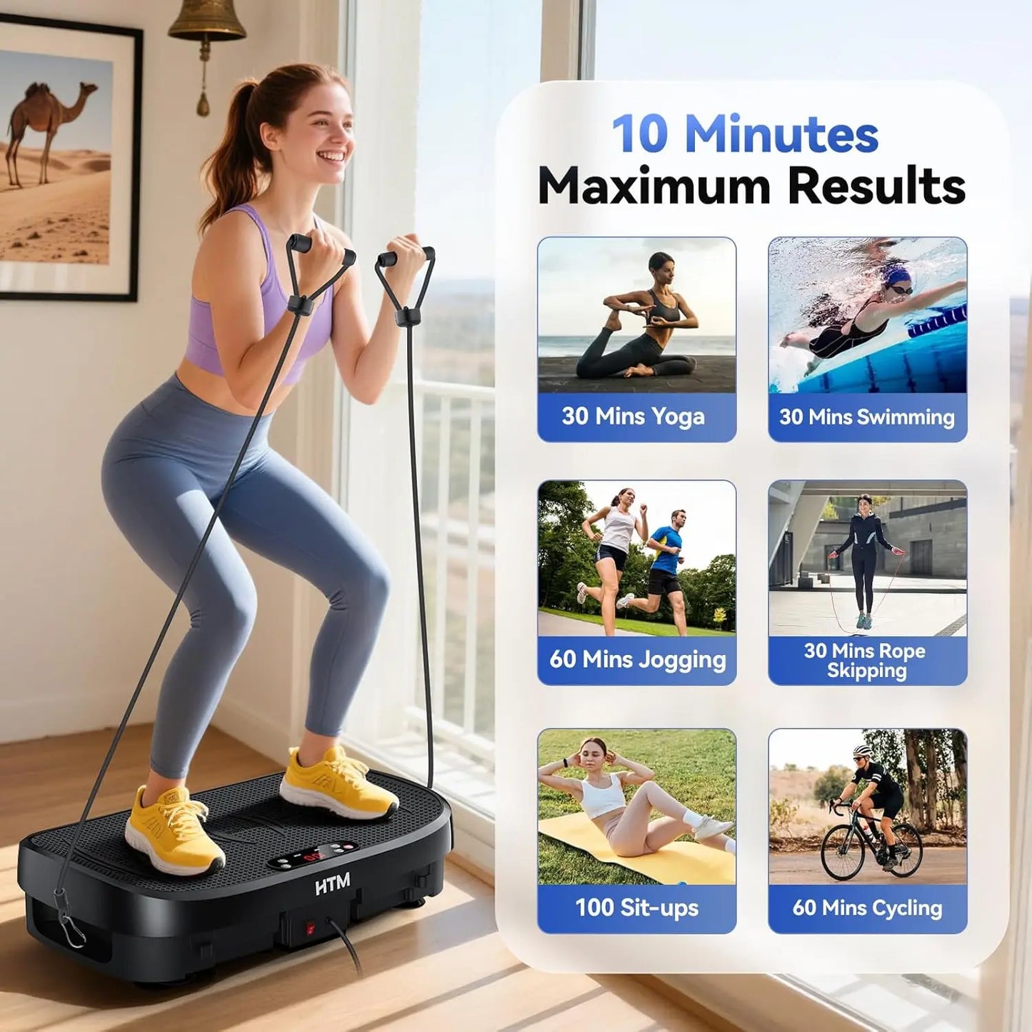 Vibration Plate Whole Body Exercise Machine With Bluetooth Remote