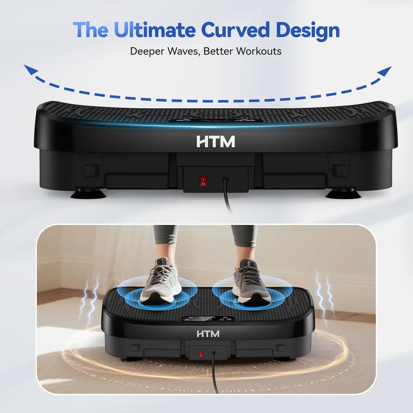 Vibration Plate Whole Body Exercise Machine With Bluetooth Remote