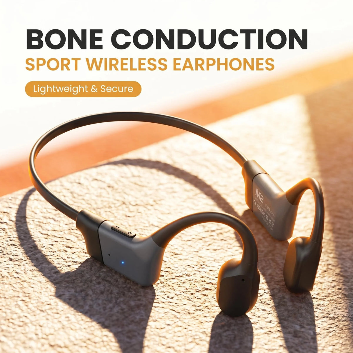 Bluetooth Bone Conduction Open Ear Wireless Headphones With ENC Microphone